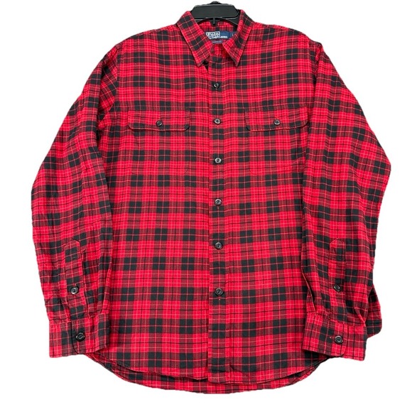 Polo Ralph Lauren Buffalo Plaid Long Sleeve Button Up Mens XL Classic Fit - Picture 1 of 6